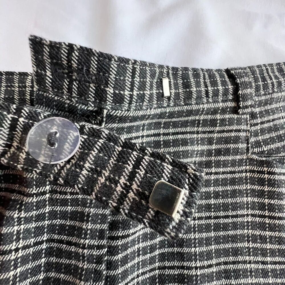 Y2K Plaid Mini Skirt Women 12 Black Gray Dark Academia Schoolcore Classic Preppy - Picture 10 of 11